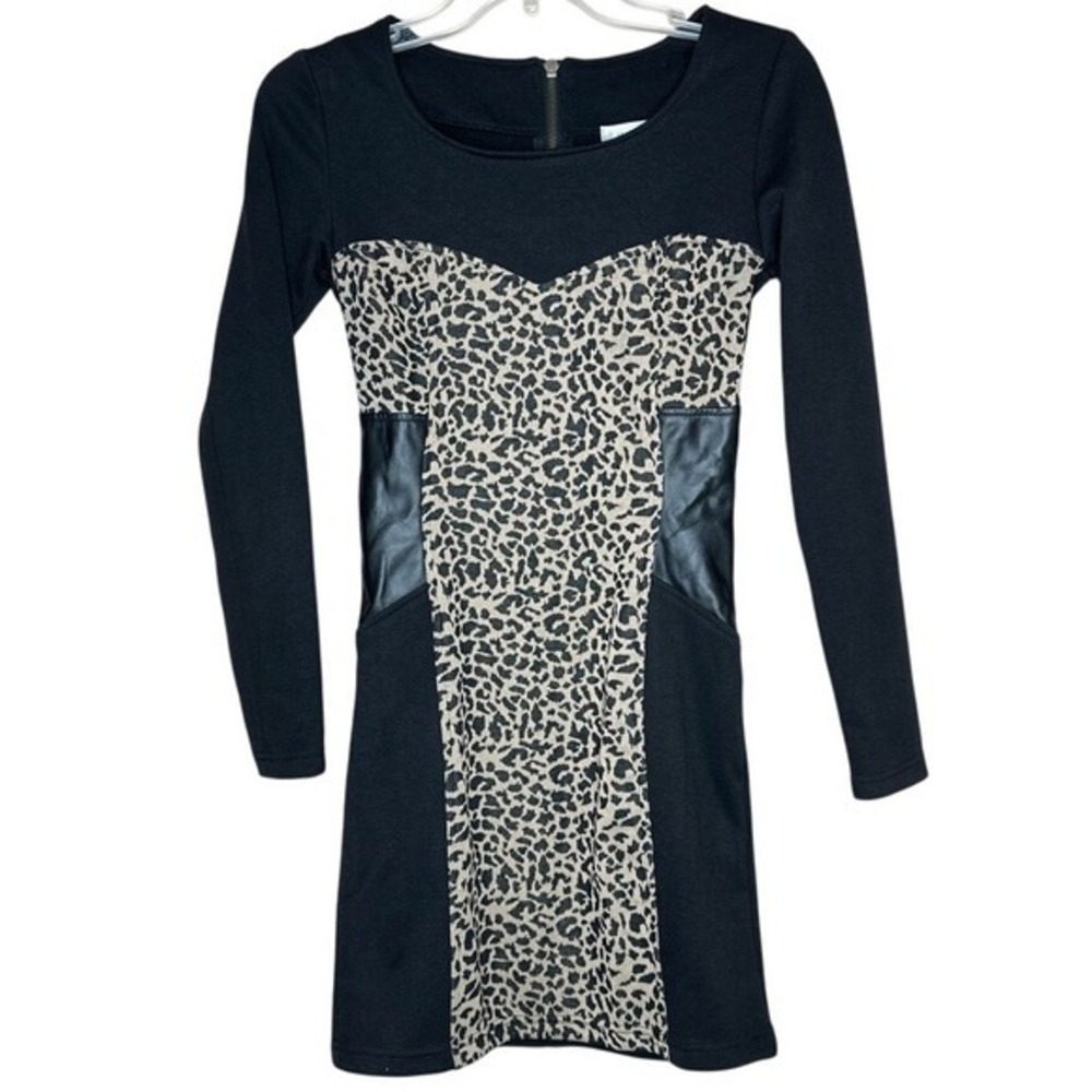 MINKPINK NWT Can't Be Tamed Stretchy Leopard Mini‎ Dress Size S Y2K look Grunge